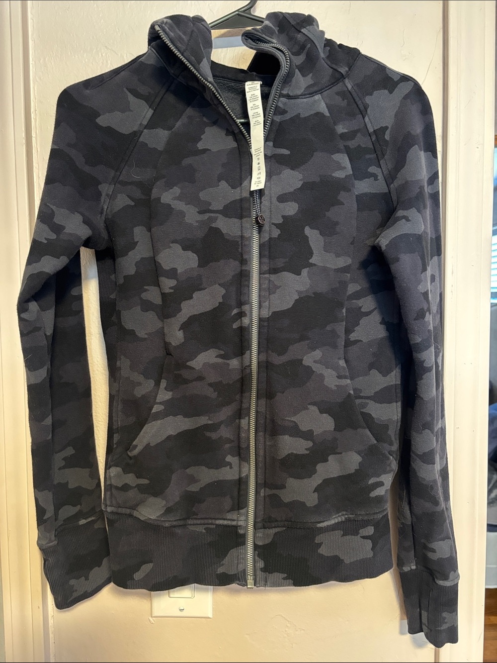 lululemon athletica Black & Charcoal Camo Zip Hoodie